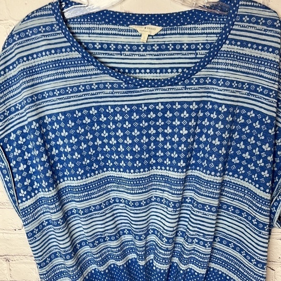 Lucky Brand Womens Printed Twist Hem Basic T-Shirt - Picture 3 of 11
